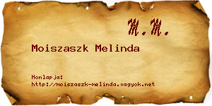 Moiszaszk Melinda névjegykártya